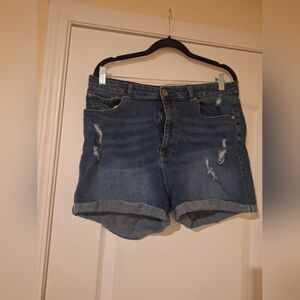 Womens‎ Denim Blue Women's Shorts Distressed 15 / 32 American Rag